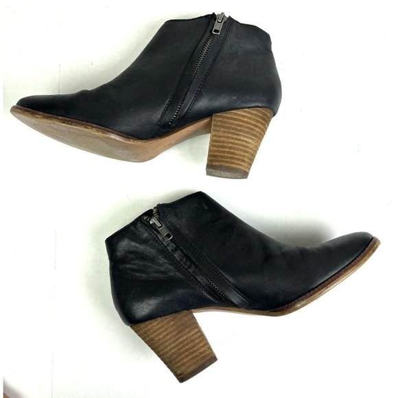 Madewell The‎ Billie Ankle Bootie Women’s 8.5 Black Leather Zip Shoes Heel - Picture 10 of 10